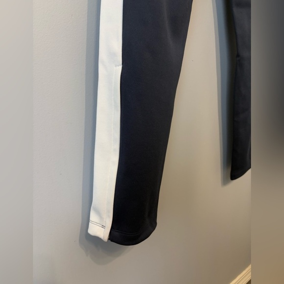 Tory Burch Sport Navy & White stripped casual joggers Small w ankle zippers - Picture 7 of 11